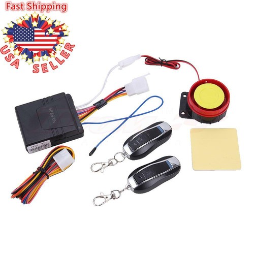 12V Universal Motorcycle Alarm System Anti-theft Security Remote Control Start