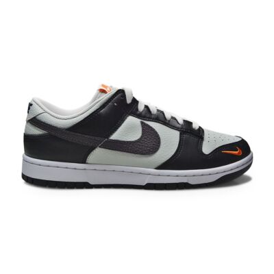 Мужские Nike Dunk Low Mini Swoosh — FN7808 001 — черный серый оранжевый