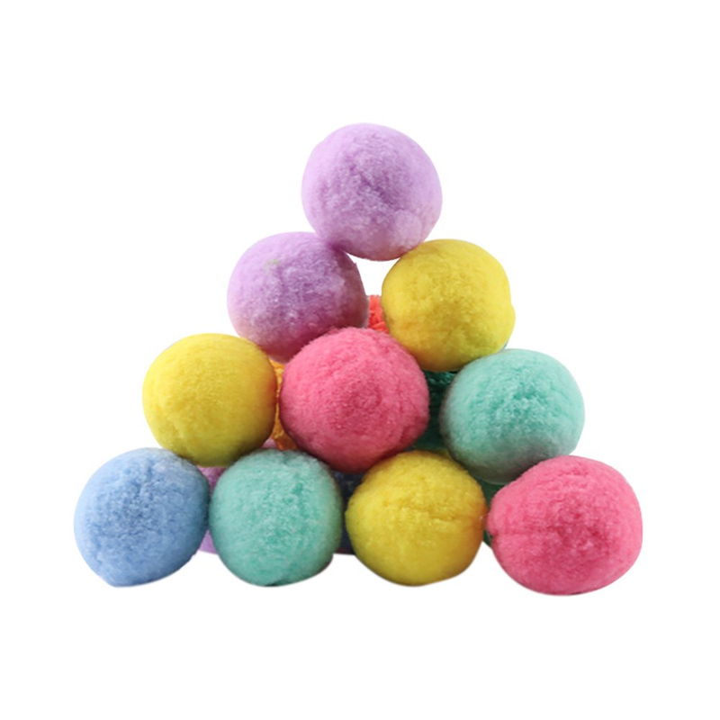10Pcs Cat Ball Toy Colorful Soft Balls for Cats round Elastic Ball Cat Chewing T