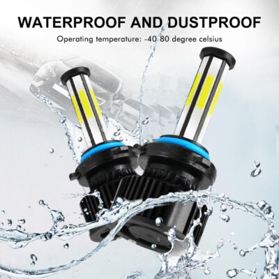 6-Sides 9006 LED Headlights Super Bright Bulbs Kit White 6500K 420000LM Low Beam