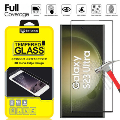 For Samsung Galaxy S23/S23+/S23 Ultra Tempered Glass Screen Protector Full Cover