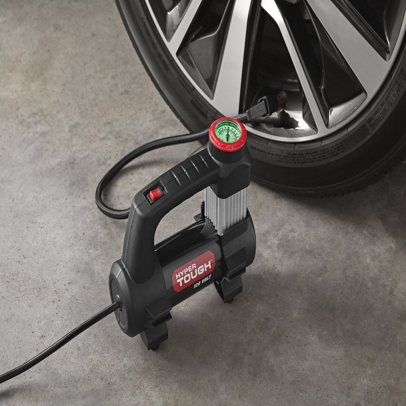 120 Volt Tire and Multipurpose Inflator Household & Garage Needs Air Hose storag