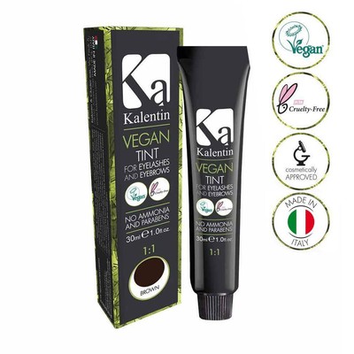 Kalentin Tinta Per Sopracciglia Ciglia Senza Ammoniaca Castano 30ml