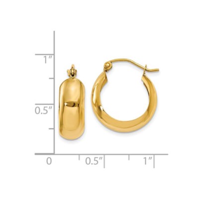 Pre-owned Superdealsforeverything Real 14kt Yellow Gold Hoop Earrings