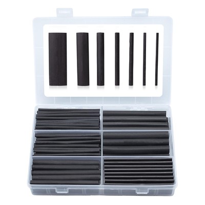 Schrumpfschlauch Schwarz 3:1 Ratio 180 Stk. Sortiment mit Kleber Doppelwandig