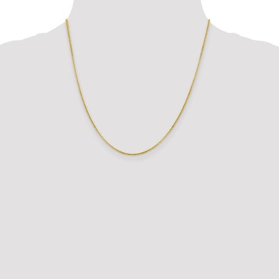 Pre-owned Superdealsforeverything Real 14kt Yellow Gold 1.4mm Flat Cable Chain; 20 Inch; Lobster Clasp
