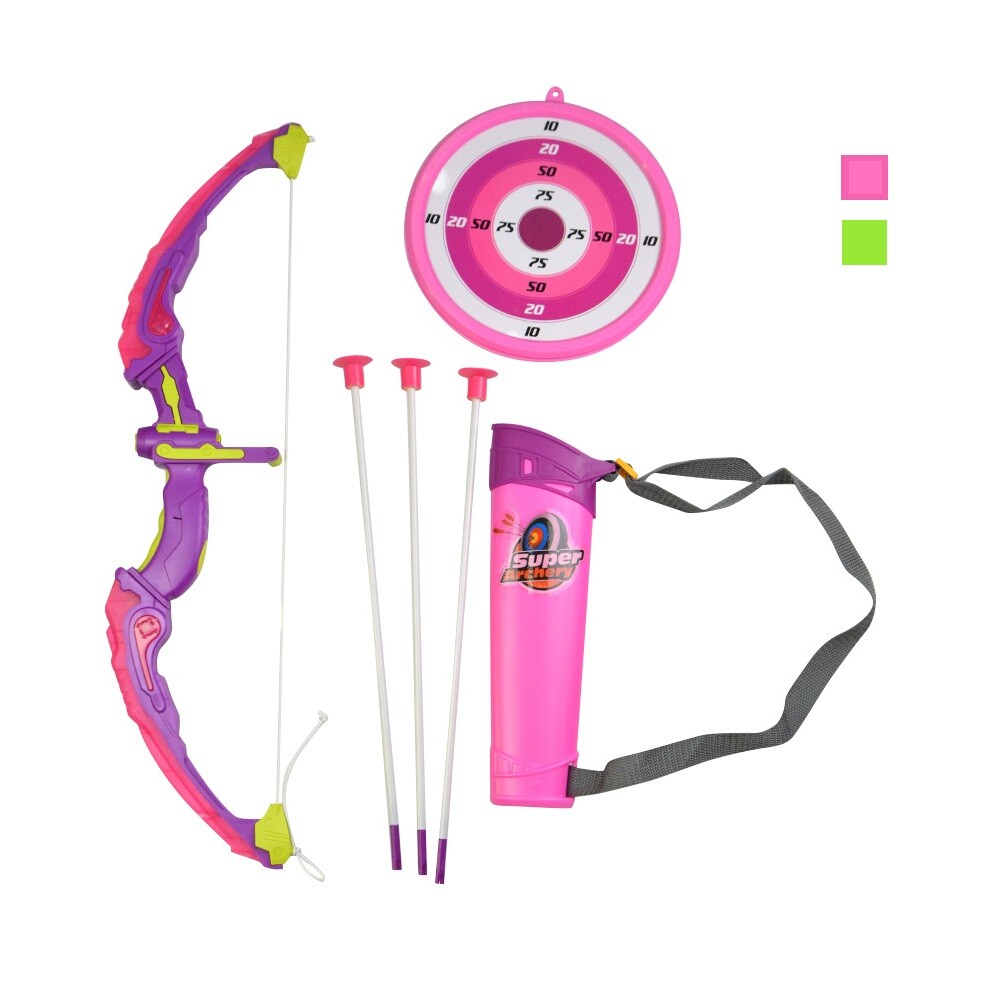 Kids Archery Recurve Bow Kit Light Up Arrows Quiver Target Safe Game Gift