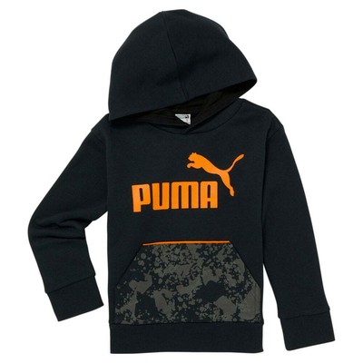 Puma Camo Pack Флисовый пуловер с капюшоном Молодежная зеленая повседневная верхняя одежда для мальчиков 858280-0