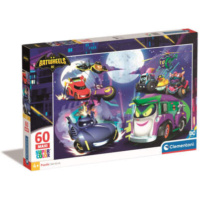 Clementoni Maxi Batwheels 60-Piece Puzzle Fun and Durable Puzzle Game for Kids