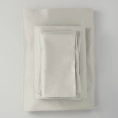 Full 500 Thread Count Supima Sateen Solid Sheet Set Natural -Casaluna
