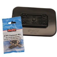 scotty 341-bk glue-on mount pad inflatable boats black ebay