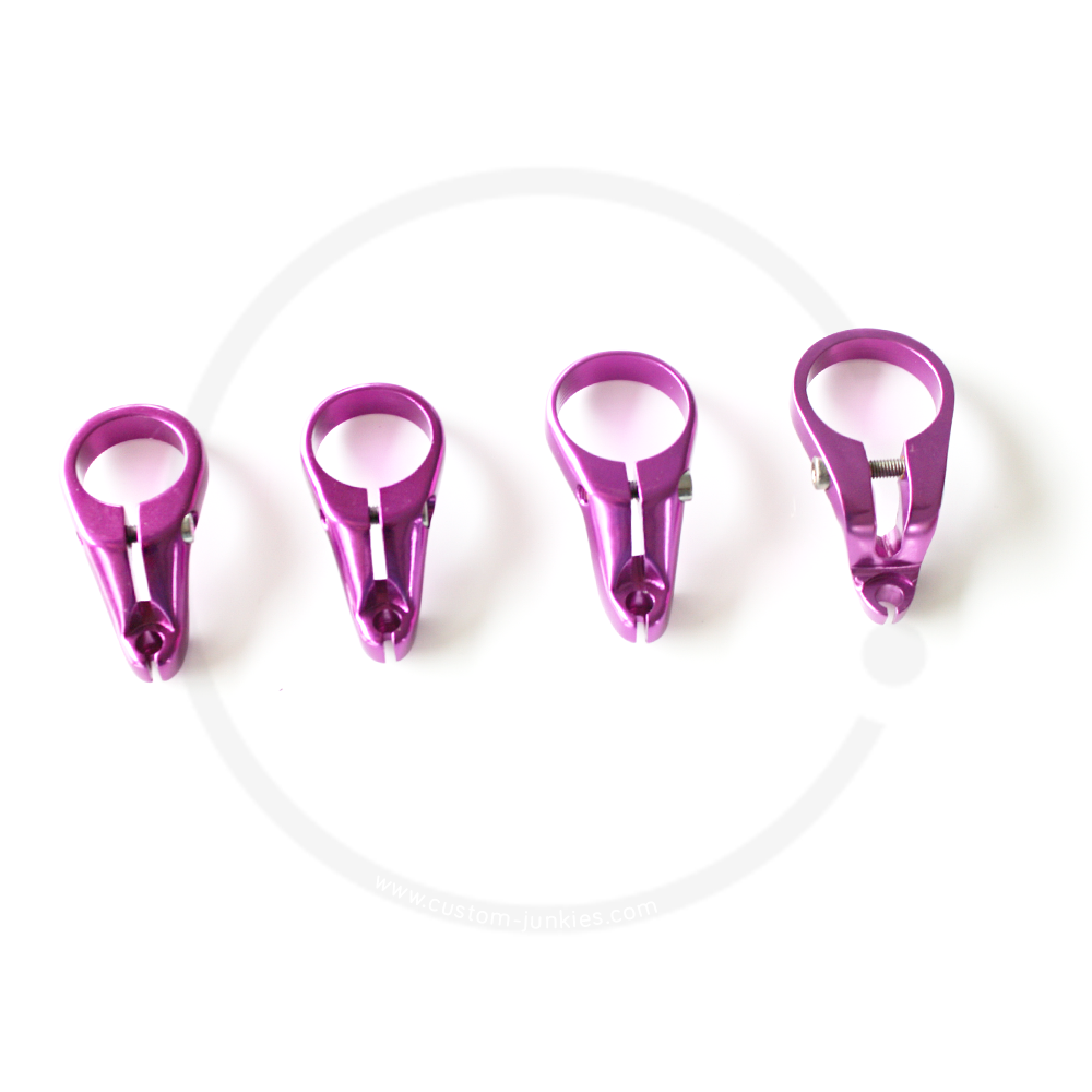 Aluminium Front Brake Cable Hanger *Retro* | NOS | purple