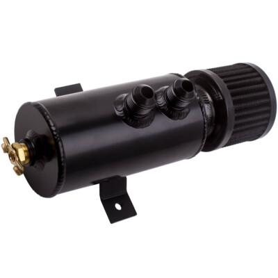 750ml 10AN Oil Catch Can Reservoir Tank + Breather Filter Baffled Kit  Aluminum