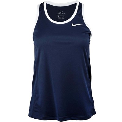 

Майка Nike Team Dry Scoop Neck Womens Size  Athletic Casual 835962-420, Синий