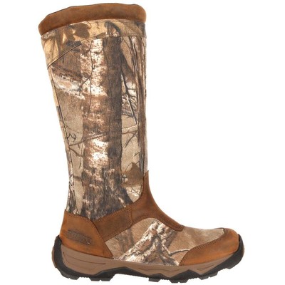 Rocky Retraction SideZip Camo Round Toe Pull On Mens Brown Casual Boots R