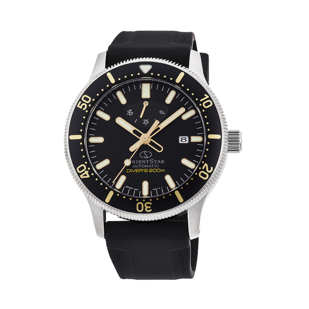 Pre-owned Orient Star Diver Automatic Watch Date Sapphire Au0303b Black Dial Made In Japan
