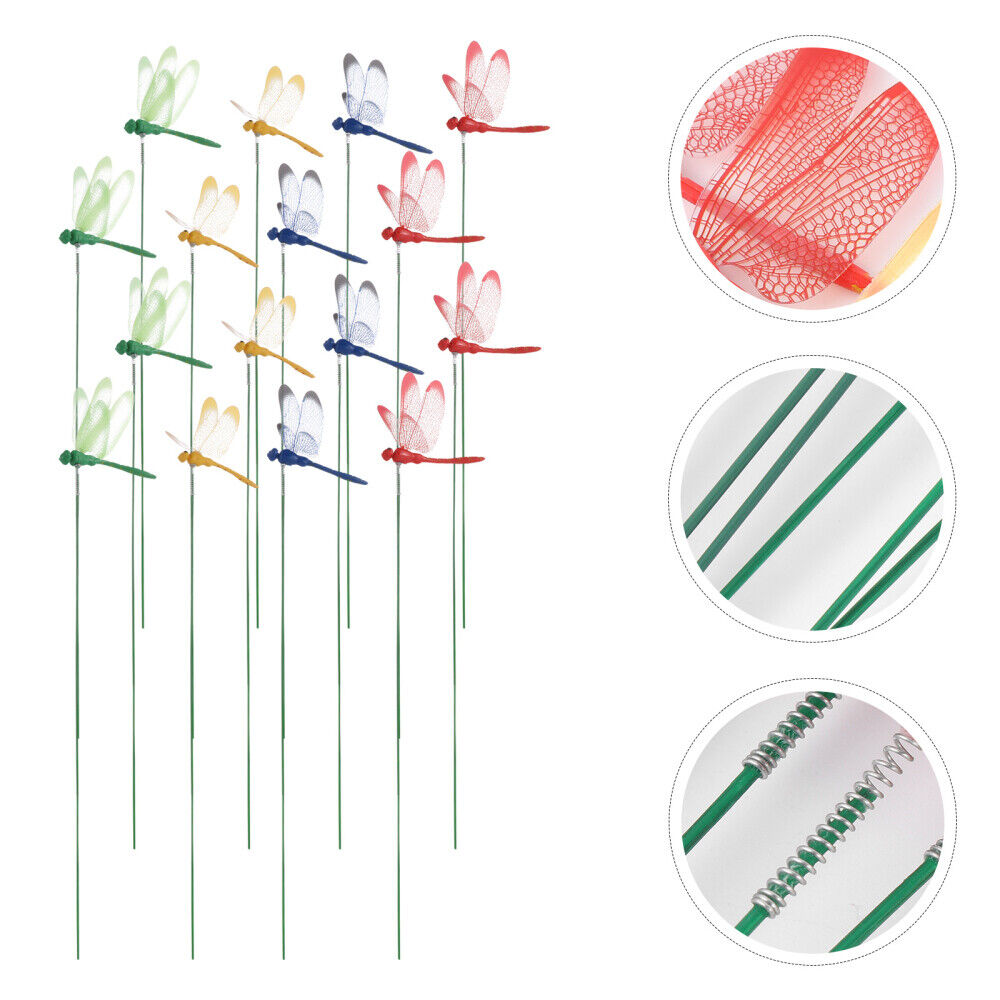 Decor Dragonfly Yard Art Hummingbird Stake Decors
