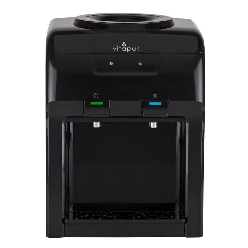 Kitchen Countertop Water Dispenser Black Cold Room Temperature LED Status Lights