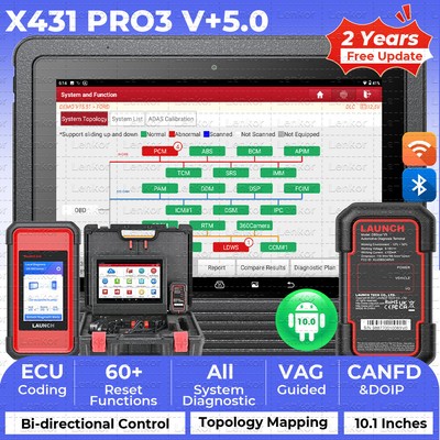 LAUNCH X431 V+ 5.0 PRO3S+ & SmartLink C HD3 Heavy Duty Truck Diagnostic Scanner