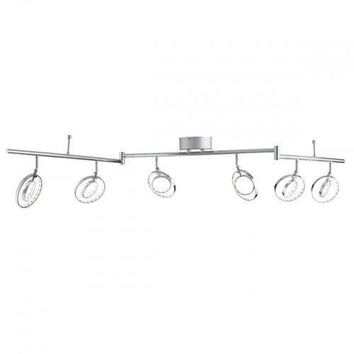 Searchlight Modern 6 Light Led Ceiling Bar Spotlight In Chrome