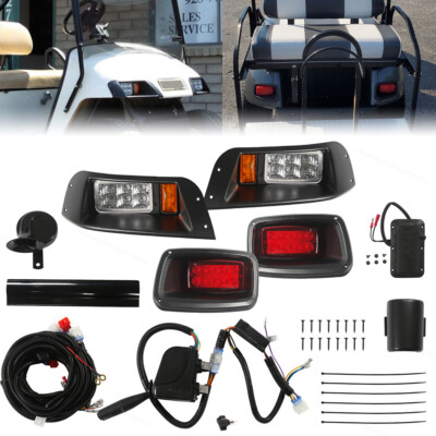 Full Light Kit with Turn Signal Switch Golf Cart LED for EZGO TXT G&E 1996-2013