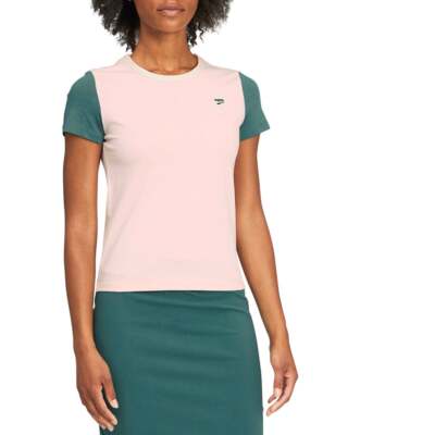

Puma Downtown Small Logo Crew Neck Short Sleeve TShirt Womens Pink Casual Tops 5, Розовый