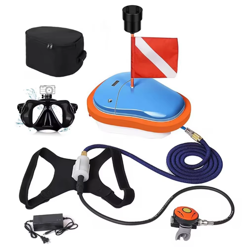Underwater Diving Snorkeling Ventilator Portable Scuba Gear with Diving Mask 50