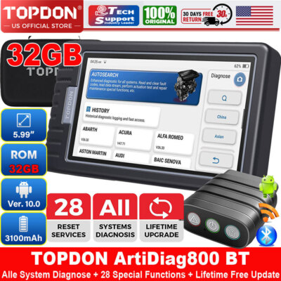 2024 TOPDON AD800 BT Car Diagnostic Tool Auto OBD2 FULL SYSTEM TPMS IMMO EPB US