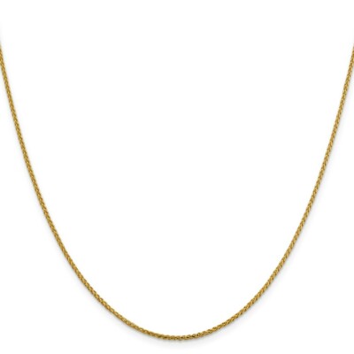 Pre-owned Skyjewelers Real 14k Yellow Gold 1.4mm Diamond Cut Open Franco Chain; 24 Inch