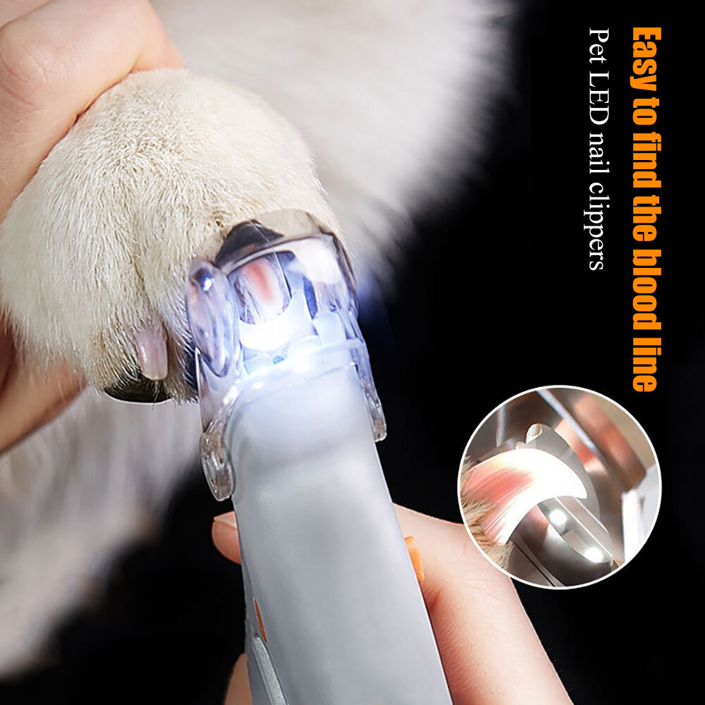 Pet Nail Clipper Scissors Pet Dog Cat Nail Toe Claw LED Light Nail Trimmer