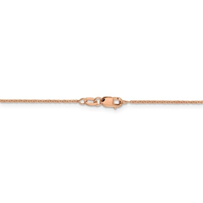 Pre-owned Superdealsforeverything Real 14kt Rose Gold 1.1mm Flat Cable Chain; 16 Inch; Lobster Clasp In Pink