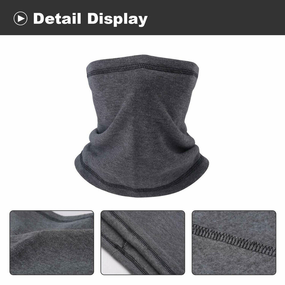 Winter Fleece Ski Neck Warmer Gaiter Tube Scarf Half Face Mask for Cold Weather