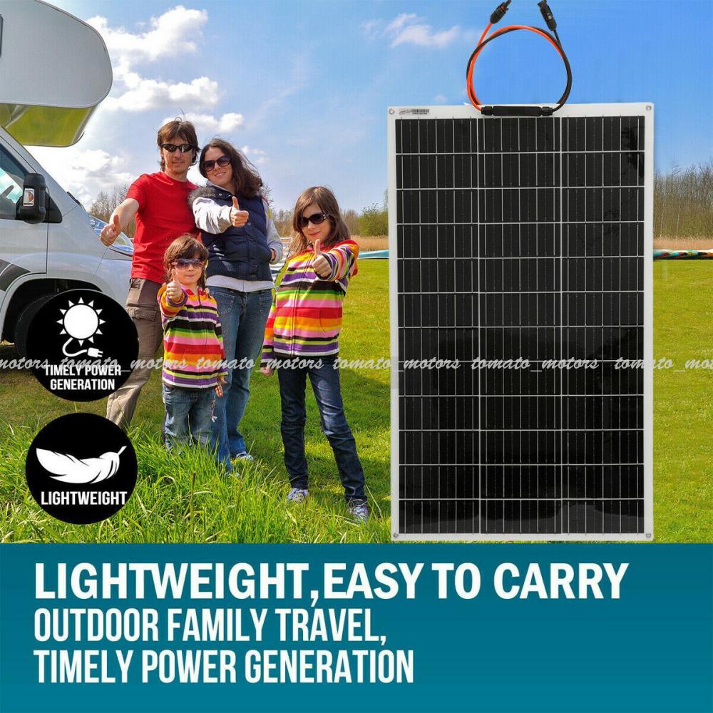 300W 18V Flexible Solar Panel Battery Charger Kit Car Camping Boat RV Marine US