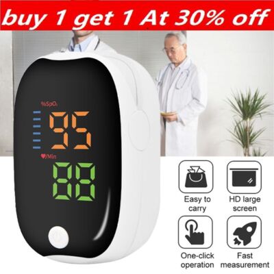 LED Rechargeable Finger Pulse Oximeter Blood Oxygen SpO2 Monitor Heart Rate
