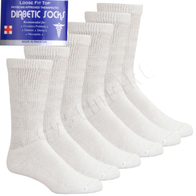 Lot 3 6 12 Pairs Men's Circulatory Diabetic Crew Socks Size 9-11 10-13 13-15