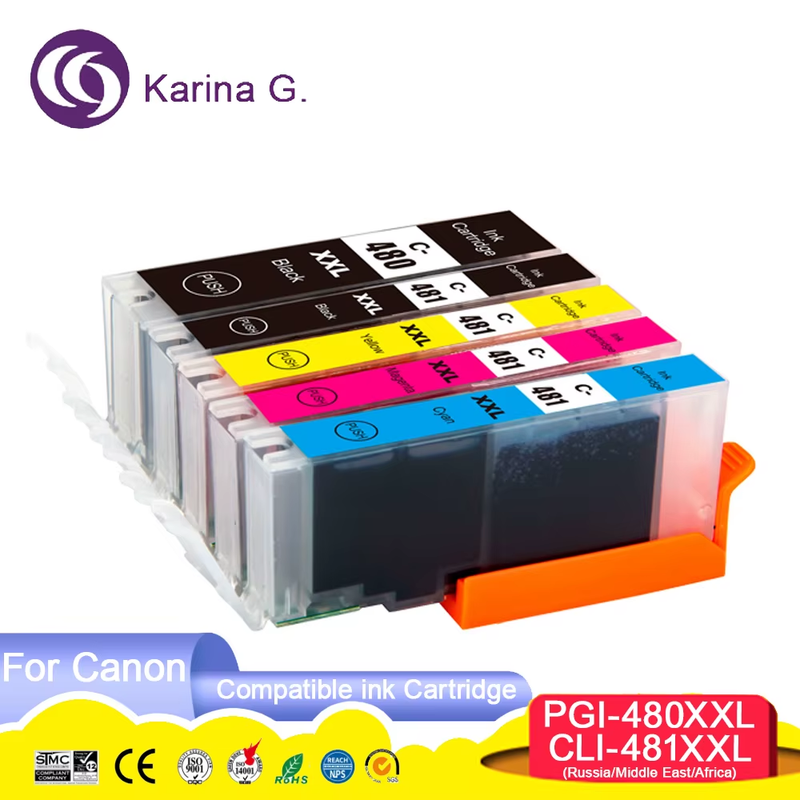 PGI-480 PGI480 480XXL 481XXL 481XL CLI 481 Compatible InkJet Ink Cartridge for