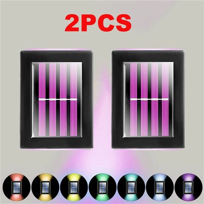 2PCS Solar Led Wall Lights Outdoor Waterproof Christmas Decoration Light Path