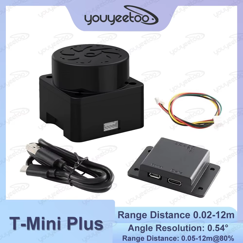 T-Mini Plus ToF Lidar Scanner 360° 2D Sensor 12Hz Scan Rate 12m Ranging Distance