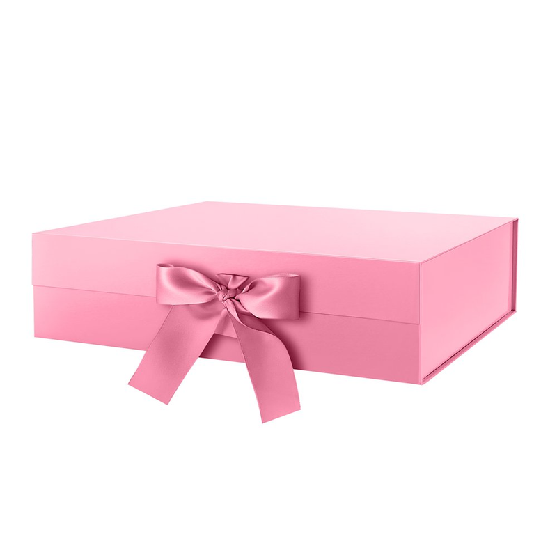 Pink Gift Box W/ Magnetic Lid for Gift Large Gift Box with Ribbon Gift Packaging