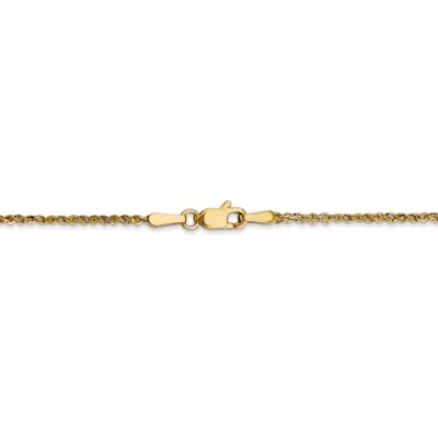 Pre-owned Superdealsforeverything Real 14kt Yellow Gold 18 Inch 1.7mm Ropa With Lobster Clasp Chain; 18 Inch