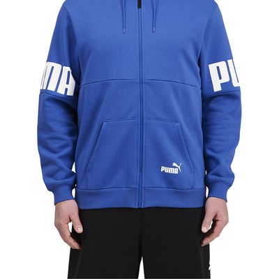Мужская толстовка с капюшоном на молнии Puma Power Colorblock, размер XLT, Повседневная спортивная верхняя одежда 8