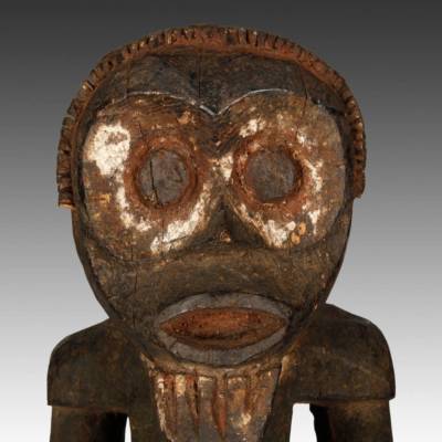 AFRICAN TADET ANCESTOR SPIRIT CARVED PAINTED WOOD MAMBILA CAMEROON WEST AFRICA