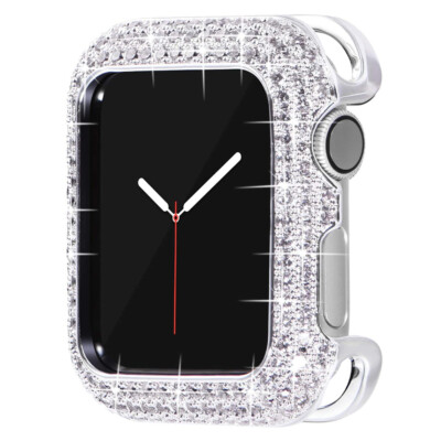 Diamond Bling Case Metal Frame Cover For Apple Watch Series 9 8 7 6 5 SE 41/45mm