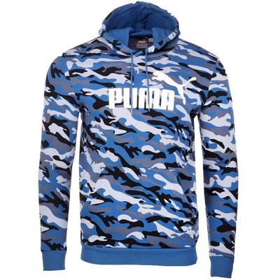 

Puma Ess Camo Aop Пуловер с капюшоном мужская синяя повседневная верхняя одежда 67186817, Синий