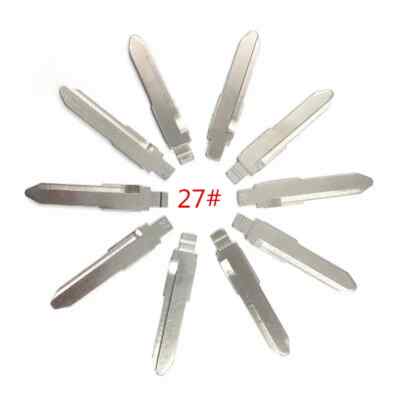 10pcs/lot Type 27# Metal Blank Uncut Flip KEYDIY/VVDI/JMD Remote Key Blade