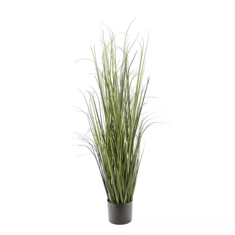 Artificial Black Grass Plant 47 Inch Tall Indoor Outdoor Faux Potted Floor Decor