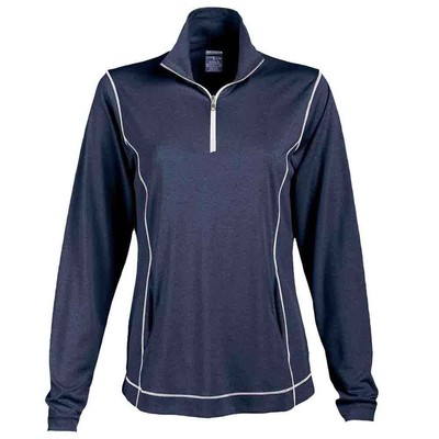 

Page - Tuttle Coverstitch Heather Mock Neck Long Sleeve 14 Zip Pullover Top Wome, Синий, Page - Tuttle Coverstitch Heather Mock Neck Long Sleeve 14 Zip Pu