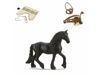 Schleich Horse Club Pferdepflegeset Friese Fohlen mit Decke Island Pony NEU