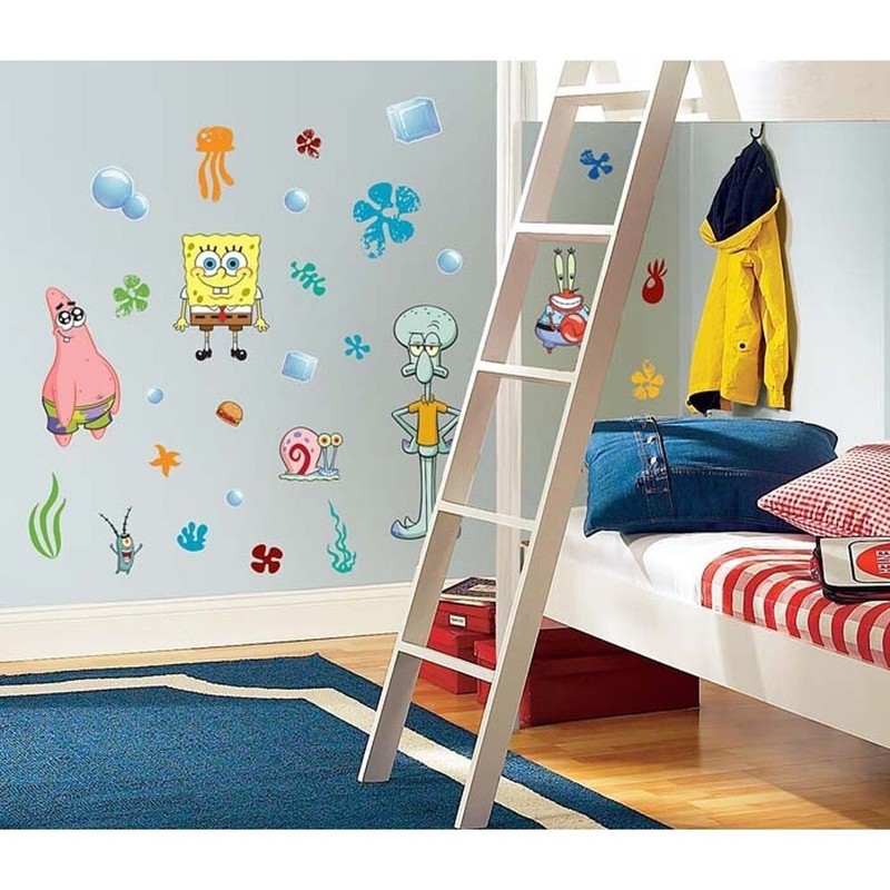 Details About Spongebob Squarepants Wall Stickers 45 Big Decals Squidward Patrick Room Decor