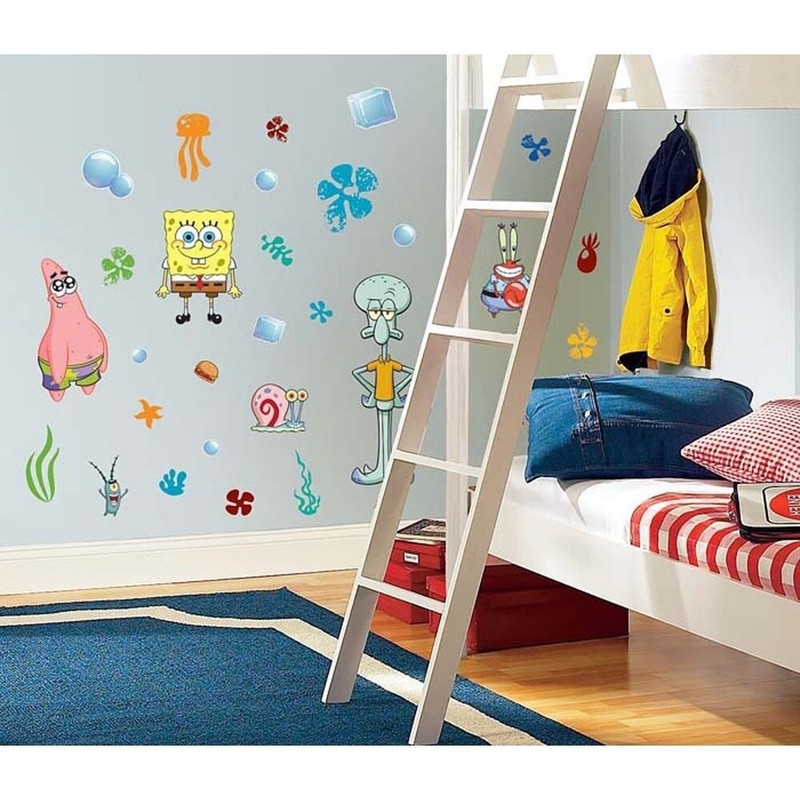 SPONGEBOB SQUAREPANTS wall stickers 45 big decals Squidward Patrick room decor